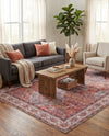 Heritage Elegance Collection Area Rug -  Uffizi Rectangle Rust Red  lifestyle 23