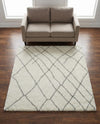 Cozy Haven Shag Collection Area Rug - Serenity (Ivory) Square Ivory  lifestyle 40