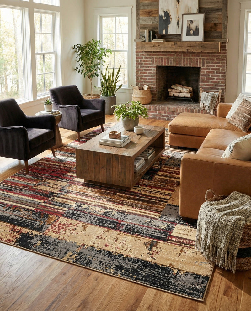 Neptune Elegance Collection Area Rug - Triton Rectangle Multi  lifestyle 17