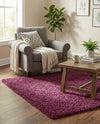 Plush Oasis Collection Area Rug - Serenity (Eggplant Purple) Rectangle Eggplant Purple  lifestyle 7