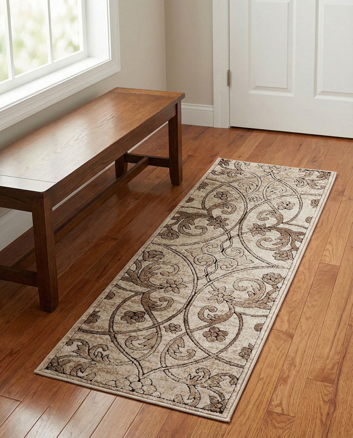 Andes Summit Collection Area Rug -  Merida Runner Dark Beige  lifestyle 104