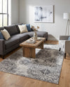 Riviera Elegance Collection Area Rug -  Monaco (Gray) Rectangle Gray  lifestyle 18