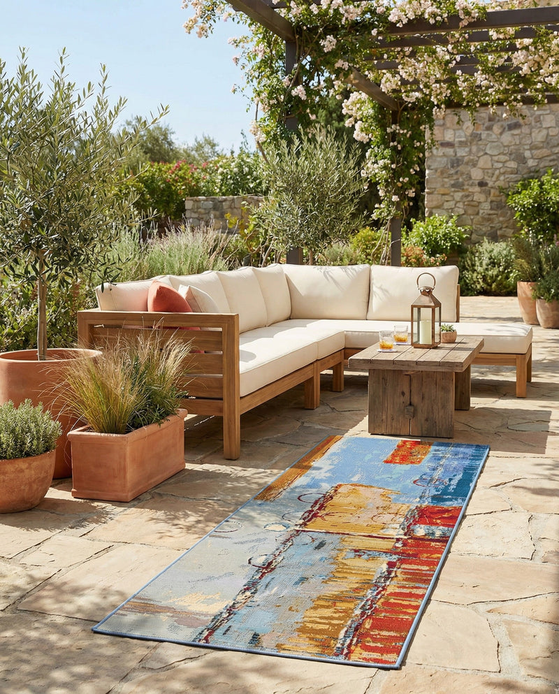 Urban Terrace Collection Area Rug -  Arbour Runner Multi  lifestyle 31
