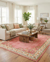 Geneva Terrace Collection Area Rug -  Yverdon Rectangle Rose  lifestyle 46