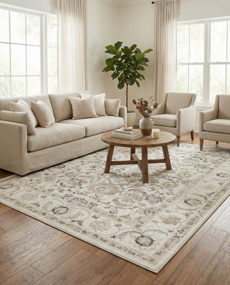 Adriana Terrace Collection Area Rug -  Positano (Ivory) Rectangle Ivory  lifestyle 16