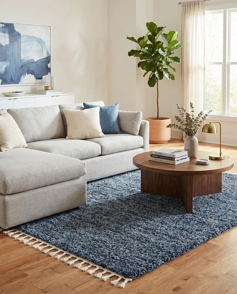 Cozy Cove Shag Collection Area Rug -  Harbor Rectangle Blue  lifestyle 43
