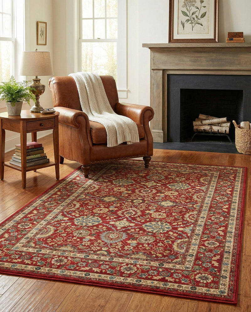 Chelsea Elegance Collection Area Rug -  Osterley Rectangle Red  lifestyle 82