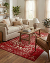 Georgetown Rugs Collection Area Rug - Dupont (Red) Rectangle Red  lifestyle 24
