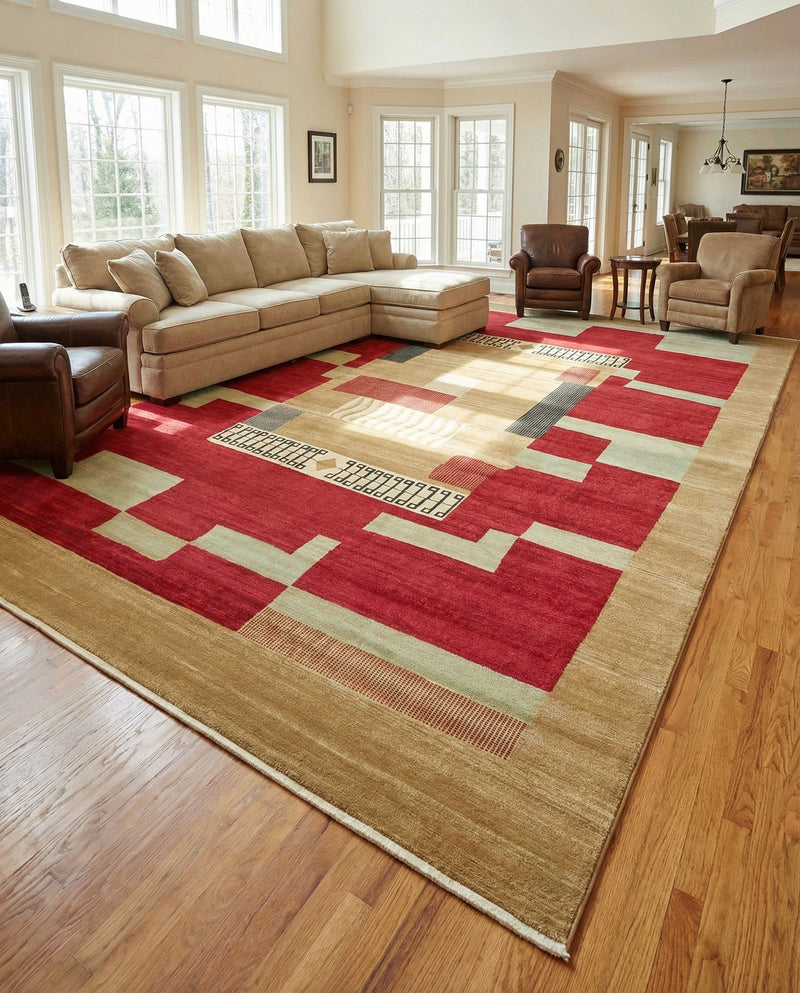 Zagros Oasis Collection Area Rug -  Izeh Rectangle Rust Red  lifestyle 8