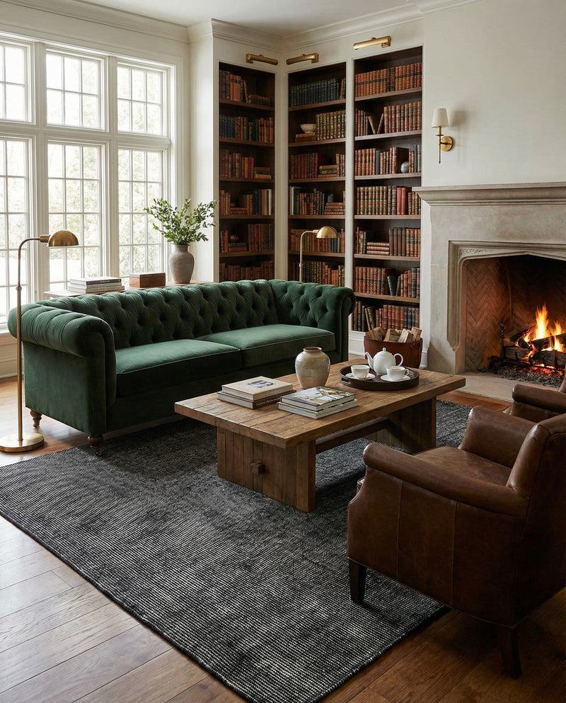 Berkshire Estate Collection Area Rug - Windsor (Blackberry) Rectangle Blackberry  lifestyle 29