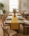 Woven Seaside Jute Collection Area Rug - Savannah (Yellow) Table Runner Yellow  lifestyle 56