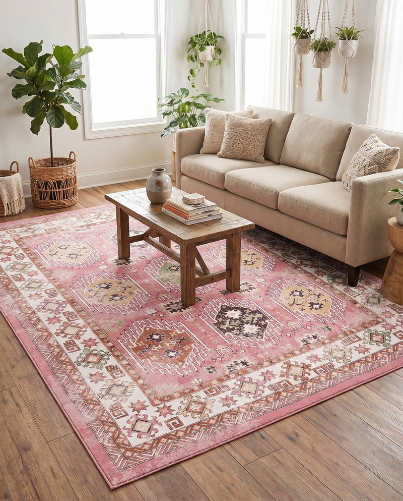 Copenhagen Comfort Collection Area Rug -  Sønderborg Rectangle Rose  lifestyle 9