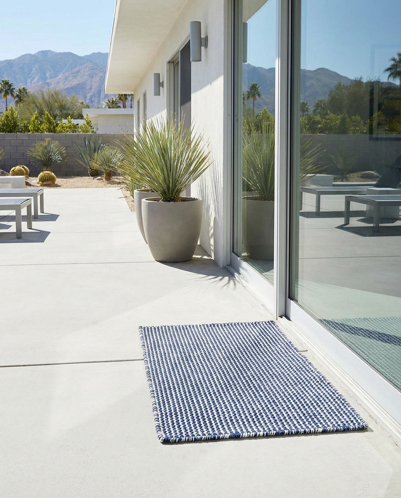 Jill Zarin Sedona Oasis Outdoor Collection Area Rug - Coconino (Navy Sky) Rectangle Navy Sky  lifestyle 21