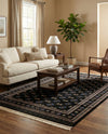 Samarkand Elegance Collection Area Rug -  Margilan (Dark Green) Rectangle Dark Green  lifestyle 22