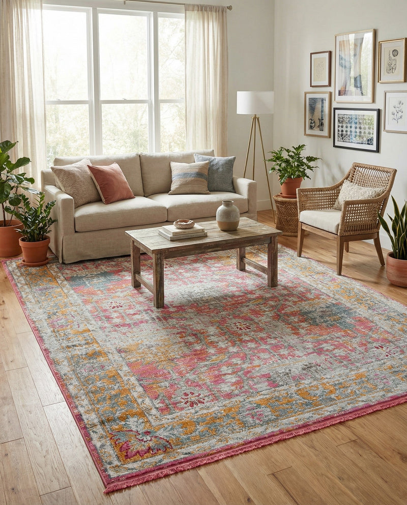Arcadia Rugs Collection Area Rug -  Olympus Rectangle Pink  lifestyle 57