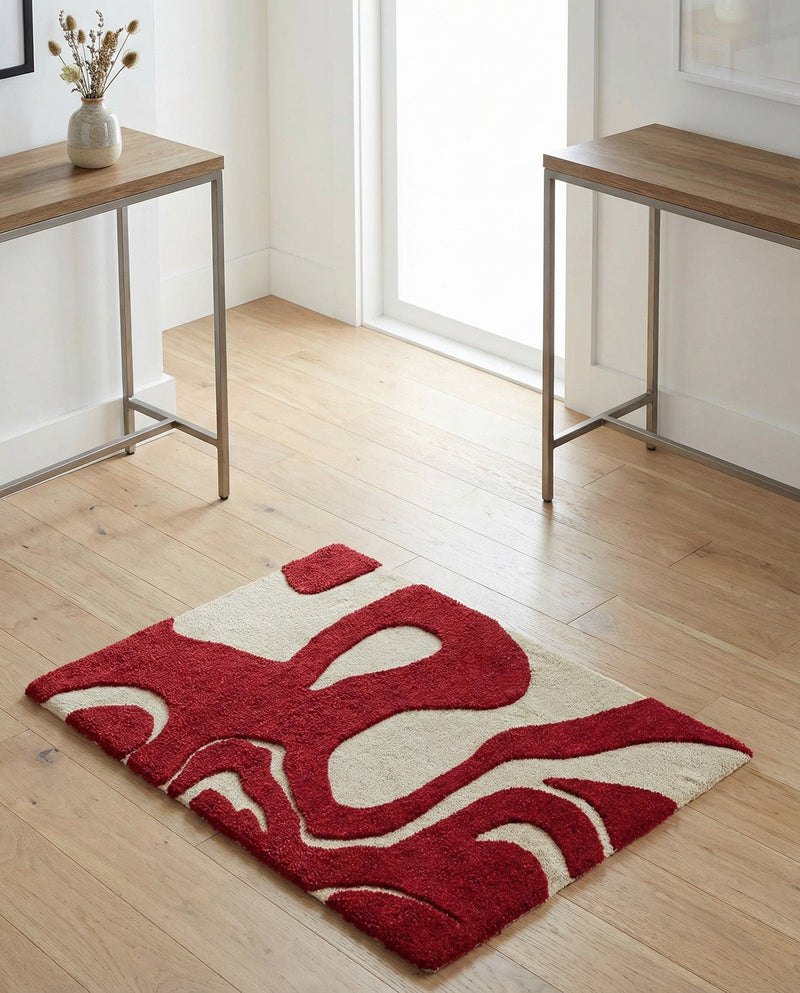 Briarwood Looms Collection Area Rug -  Greenhaven Rectangle Red and Ivory  lifestyle 6