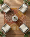 Urban Terrace Collection Area Rug -  Veranda Square Rust Red  lifestyle 30