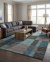 Autumn Meadow Collection Area Rug -  Sycamoreside (Blue Gray) Rectangle Blue Gray  lifestyle 12