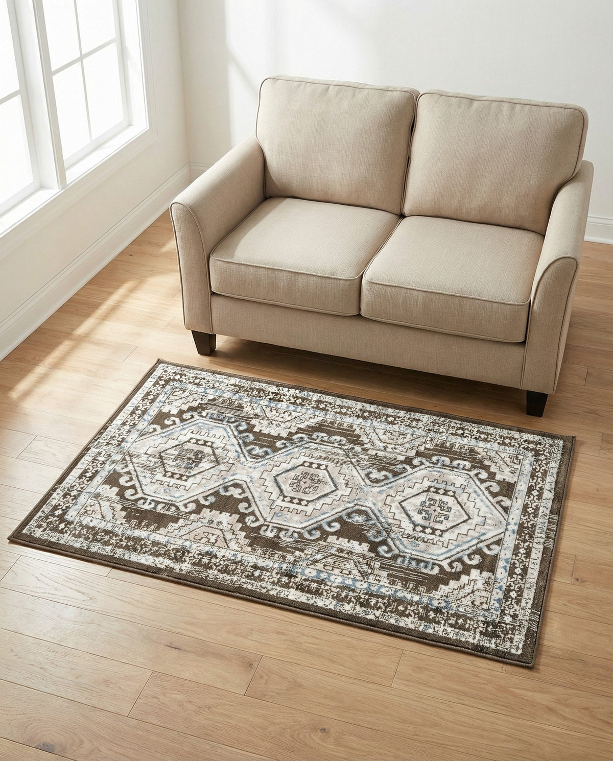 Savannah Elegance Collection Area Rug -  Tybee (Gray) Rectangle Gray  lifestyle 19