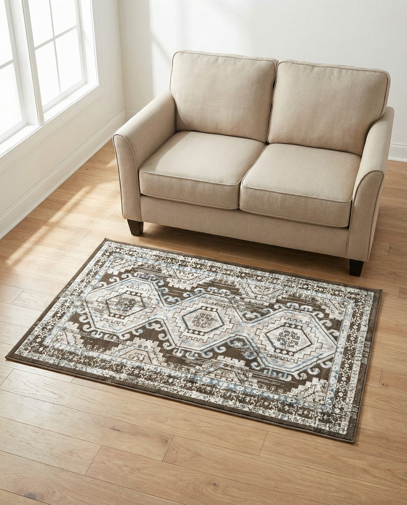 Savannah Elegance Collection Area Rug -  Tybee (Gray) Rectangle Gray  lifestyle 19