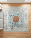 Adriana Terrace Collection Area Rug - Capri (Aqua) Square Aqua  lifestyle 22