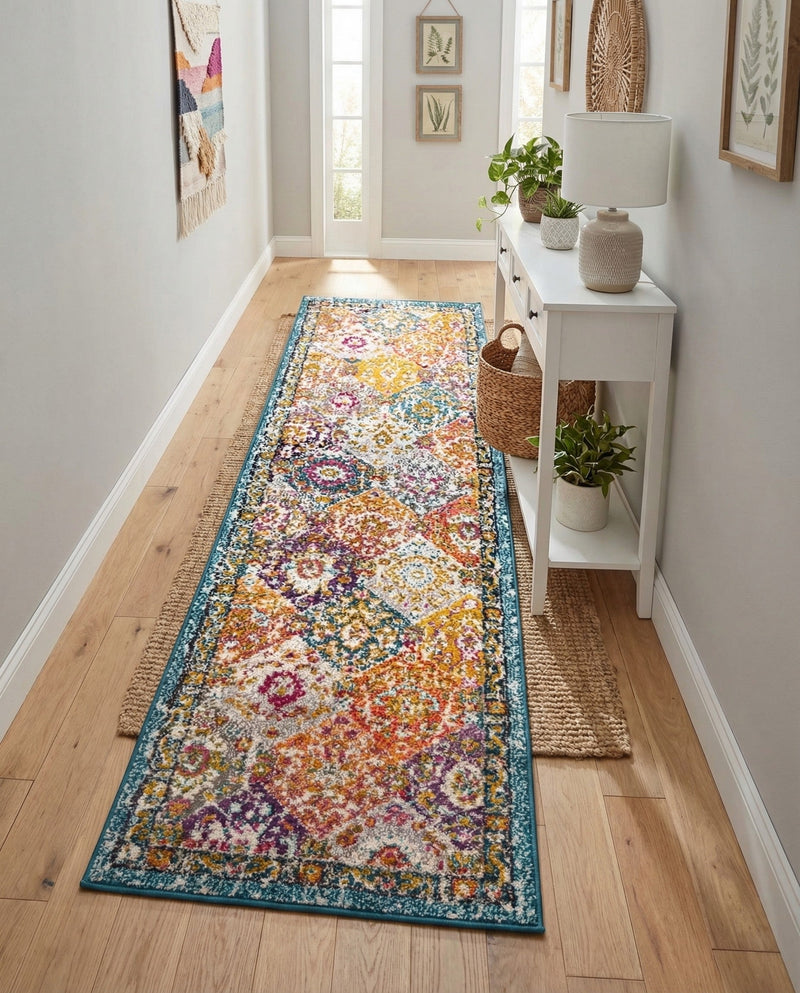 Brighton Terrace Collection Area Rug -  Rottingdean (Multi) Runner Multi  lifestyle 36