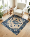 Bazaar Chic Collection Area Rug -  Casablanca Square Ivory and Blue  lifestyle 49