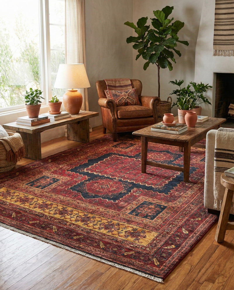 Bazaar Chic Collection Area Rug -  Taroudant Rectangle Rust Red  lifestyle 10