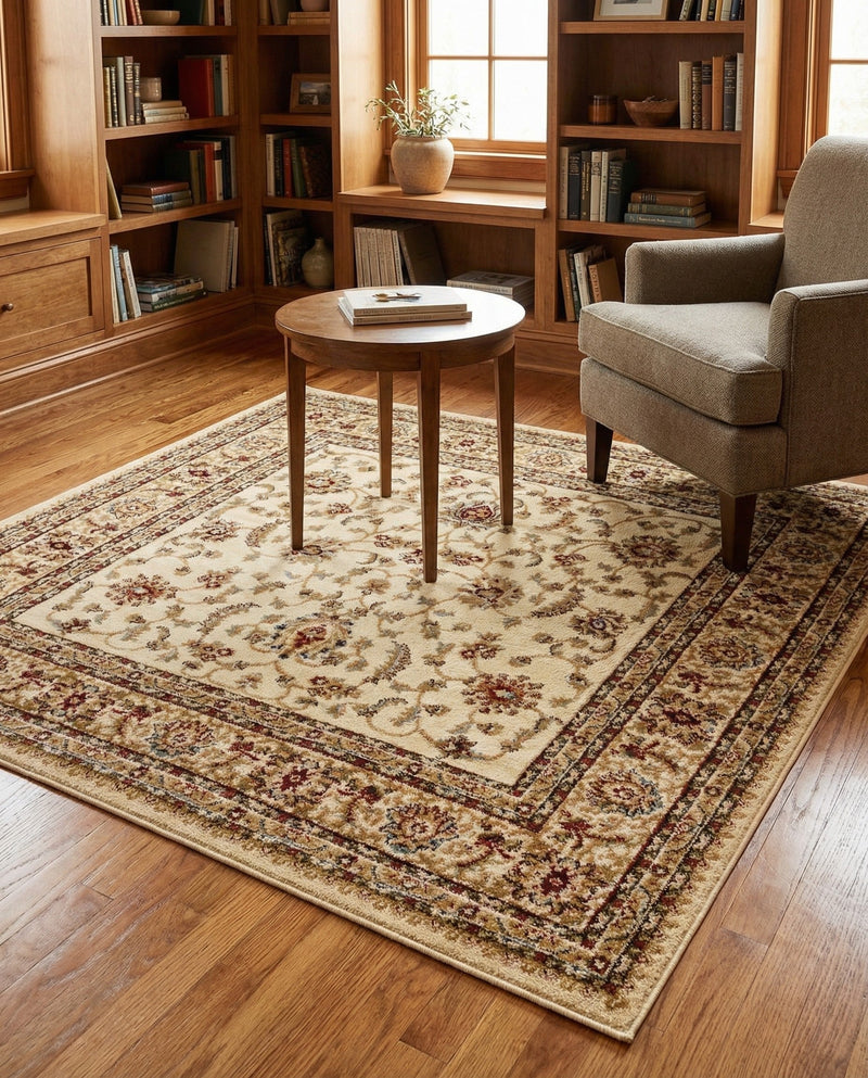 Jaipur Elegance Collection Area Rug -  Nahargarh (Cream) Square Cream  lifestyle 41