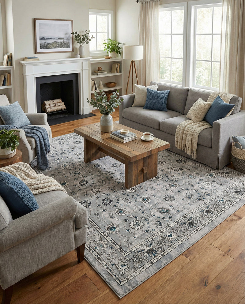 Copenhagen Comfort Collection Area Rug - Frederiksberg Rectangle Gray  lifestyle 18