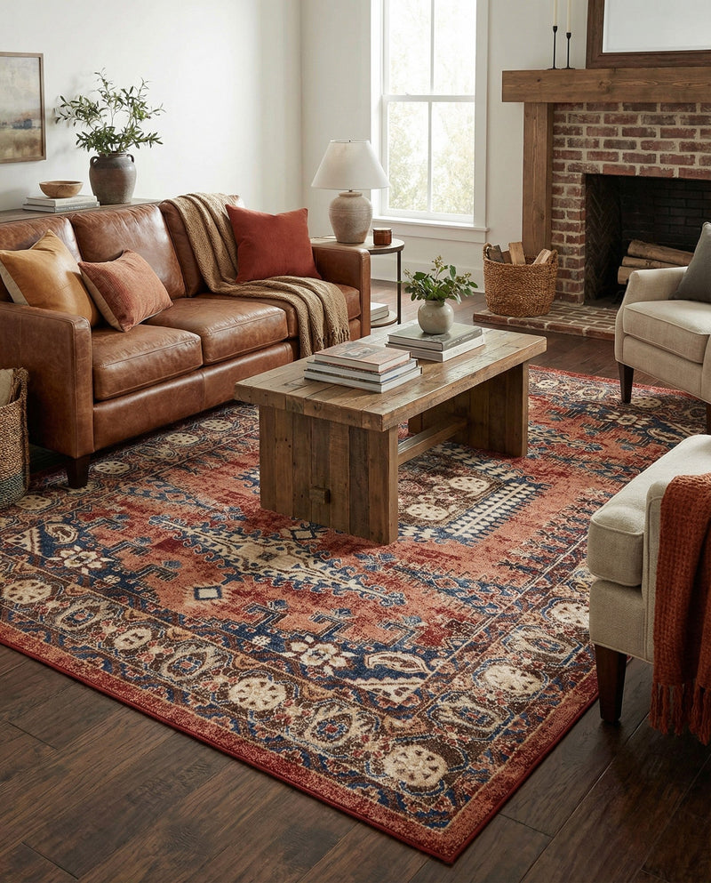Eden Oasis Collection Area Rug -  Refuge (Terracotta) Rectangle Terracotta  lifestyle 20