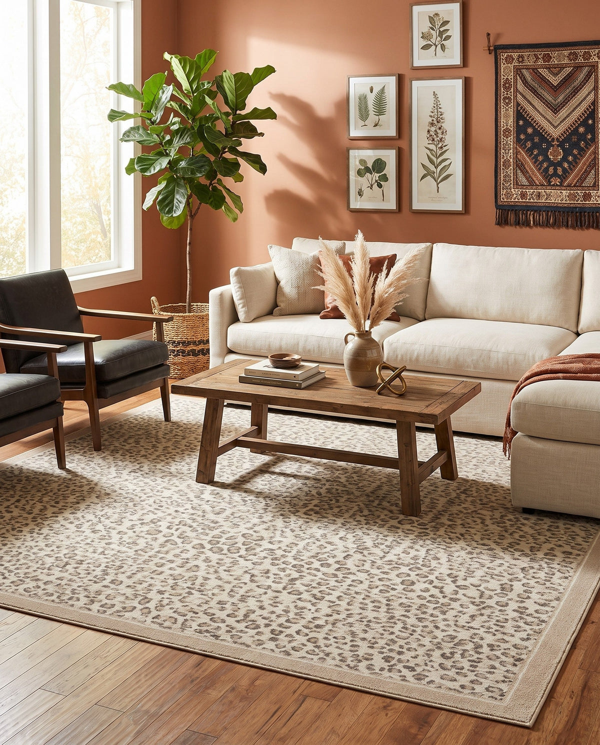 Savannah Sojourn Collection Area Rug - Serengeti Rectangle Ivory  lifestyle 67