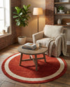 Studio Haven Collection Area Rug -  Alcove (Terracotta) Round Terracotta  lifestyle 55