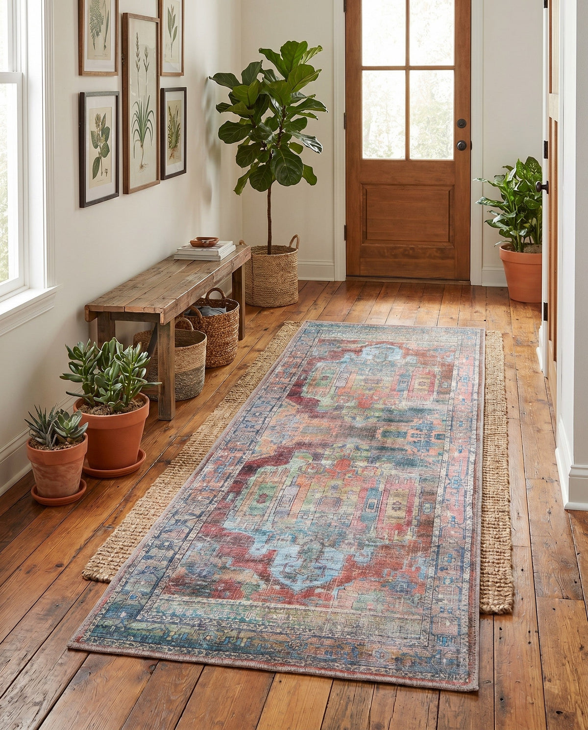 Zahara Oasis Collection Area Rug - Sahara Runner Multi  lifestyle 167