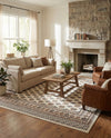 Samarkand Elegance Collection Area Rug -  Margilan (Ivory) Square Ivory  lifestyle 79