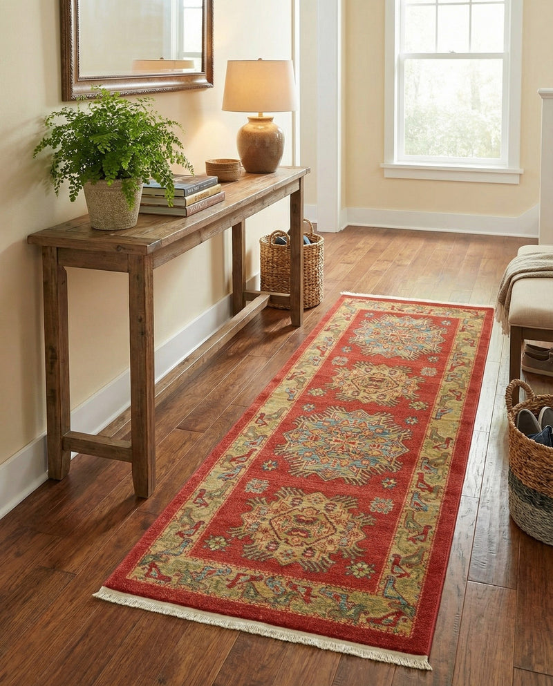 Persian Elegance Collection Area Rug - Isfahan Runner Red  lifestyle 23