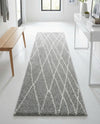 Cozy Haven Shag Collection Area Rug - Serenity (Cloud Gray) Runner Cloud Gray  lifestyle 40