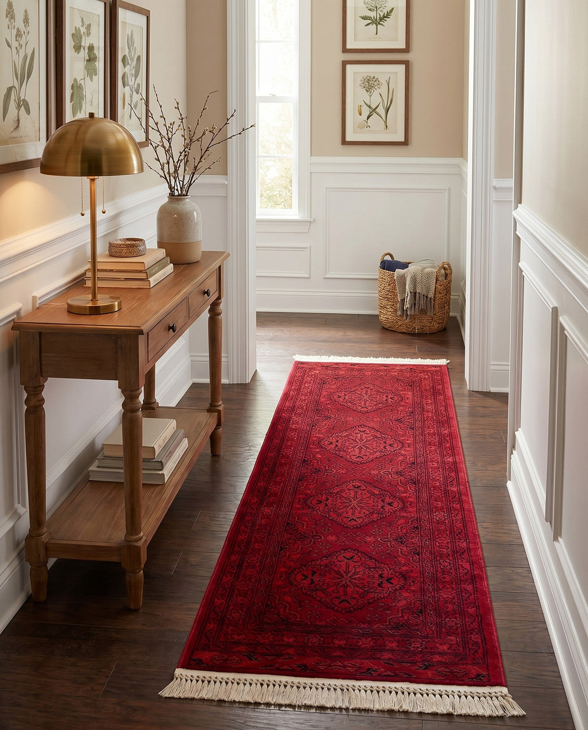 Samarkand Elegance Collection Area Rug -  Samanid Runner Red  lifestyle 90