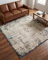 Coastal Manor Collection Area Rug -  Tidewater Square Cream  lifestyle 53