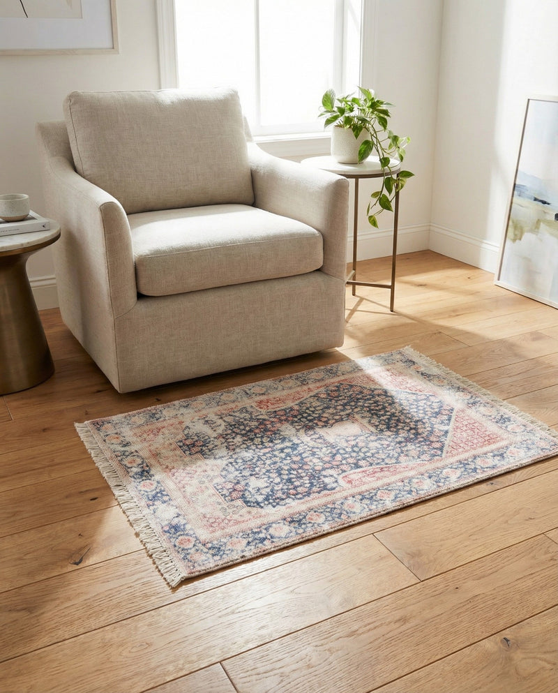 Bazaar Chic Collection Area Rug -  Rabat Rectangle Navy Blue  lifestyle 7