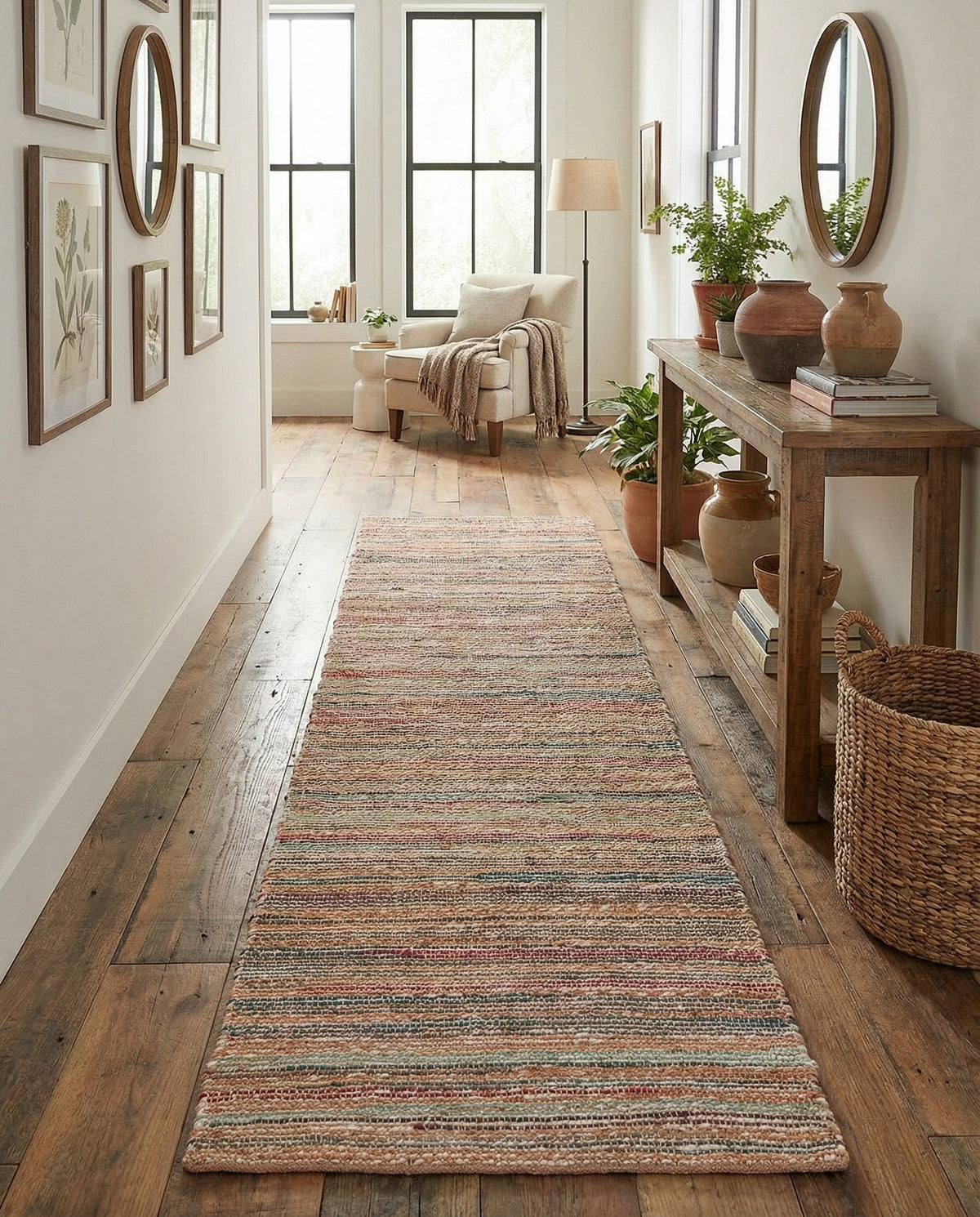Savannah Jute Collection Area Rug - Serengeti Runner Multi  lifestyle 53