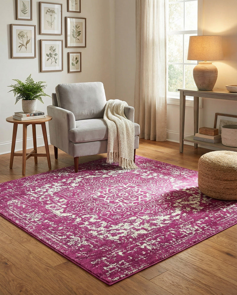 Georgetown Rugs Collection Area Rug - Dupont (Purple) Square Purple  lifestyle 55