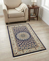 Persian Elegance Collection Area Rug -  Zanjan Rectangle Navy Blue  lifestyle 23