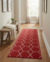 Trellis Mosaic Collection Area Rug - Arborville (Red) Runner Red  lifestyle 34