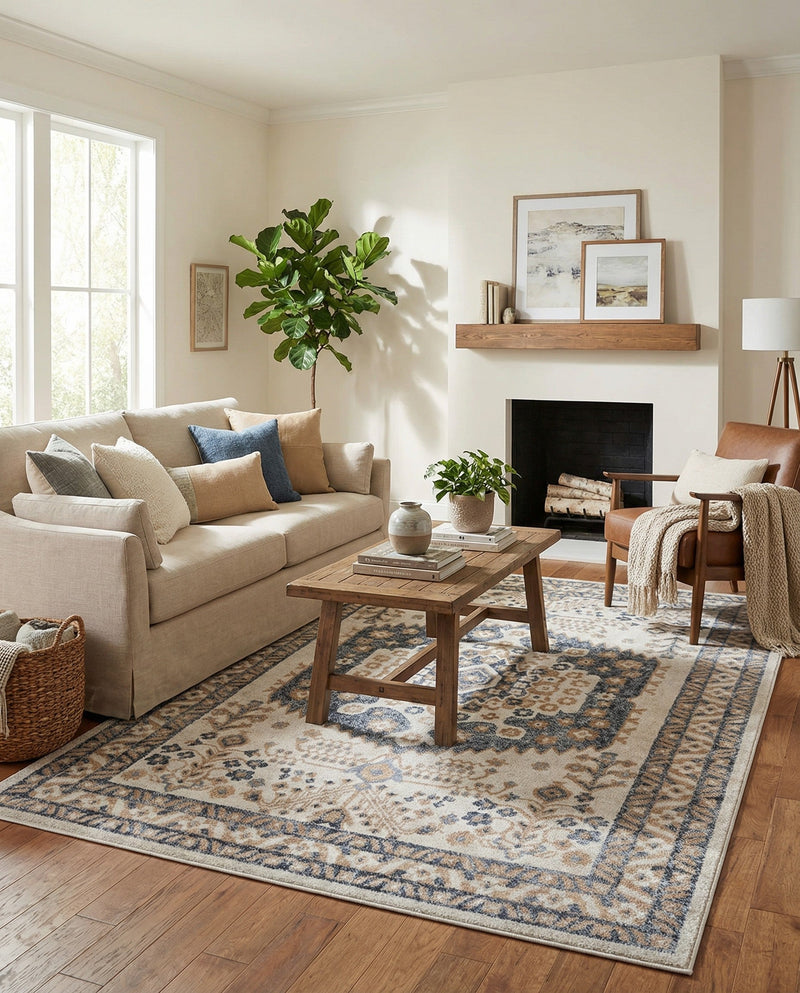Cambridge Classics Collection Area Rug -  Pembroke (Cream) Rectangle Cream  lifestyle 29
