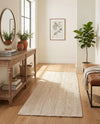 Woven Seaside Jute Collection Area Rug - Savannah (White) Runner White  lifestyle 59