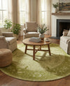 Horizon Collection Area Rug -  Apex (Light Green) Round Light Green  lifestyle 27