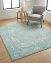 Georgetown Rugs Collection Area Rug - Dupont (Aqua) Square Aqua  lifestyle 36