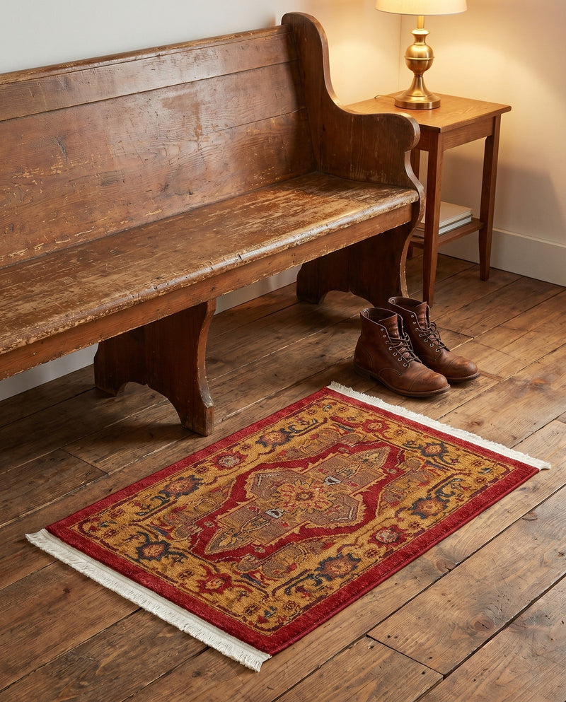 Persian Elegance Collection Area Rug -  Golestan Rectangle Red  lifestyle 53