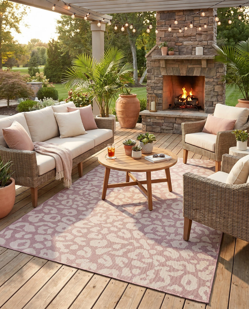 Savannah Escape Collection Area Rug -  Amazon (Pink Ivory) Rectangle Pink Ivory  lifestyle 6